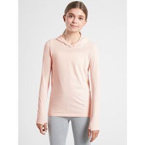Athleta Girl Ballerina Pink Power Up Hooded Top